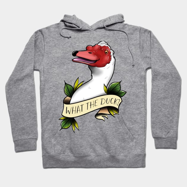 What the duck? Hoodie by Jurassic Ink